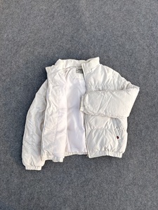 Chaqueta Acolchada de Nylon Blanco Crema Impermeable de Calidad Premium, Fabricada a Medida, Ropa de Calle Aislante - Product Image 3