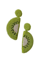 Hermosos pendientes bordados de flores bonitos hechos a mano con cuentas para mujer con nuevo diseño elegante de moda superior elegante lindo aspecto de lujo - Product Image 3