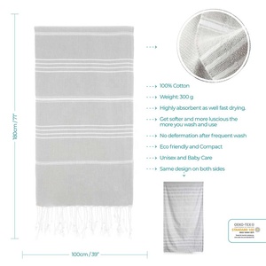 Wholesale Striped Quick Dry Luxurious <b>Beach</b> <b>Towel</b> With Custom Logo Print Bath <b>Towel</b> Sets Kids Adults Large Pestemal 100% Cotton - Product Image 6