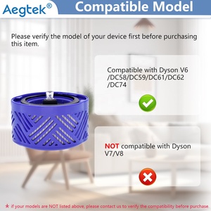 Piezas de repuesto <span class=keywords><strong>V6</strong></span> Post Pre filtros HEPA para Dysons Absolute Motorhead <span class=keywords><strong>aspiradora</strong></span> inalámbrica 965661-01 y 966741-01 - Product Image 3