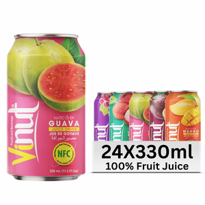 Bebida de Jugo de Guayaba VINUT Refrescante Sin Azúcar 330ml Precio de Fábrica Vietnam Marca Privada Muestra Gratis - Product Image 1
