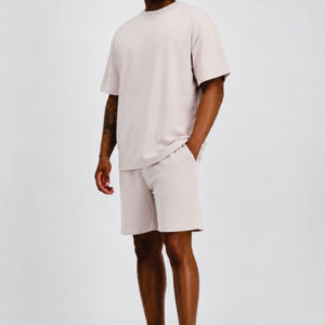 Mens Oversized T Shirt Shorts <b>Set</b> Casual Summer Two Piece Outfit Custom OEM ODM Breathable 100% Cotton Streetwear Premium - Product Image 4
