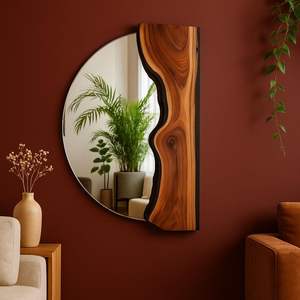 Cadre de miroir en bois de style classique, écologique et durable, miroir mural durable - Product Image 6