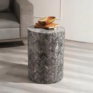 Mesa de Cajones con Incrustaciones de Hueso de ILAHI, Diseño Moderno con Detalles de Ágata, Almacenamiento de Tres Niveles, Mueble Portátil para el Hogar - Product Image 6