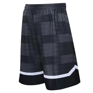 Pantalones Cortos Deportivos de Poliéster a Rayas de Secado Rápido para Hombre, Cierre con Cordón, Ropa Deportiva de Verano, Corte Regular, Ribete Blanco - Product Image 2