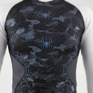 T-shirt de sport à manches longues pour femmes, séchage rapide, imprimé par sublimation, design toile d'araignée écologique, logo au dos - Product Image 4