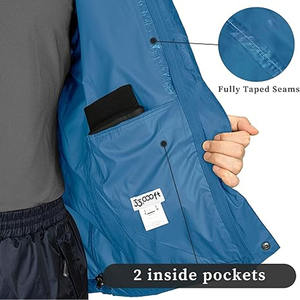 Chaqueta Impermeable Ligera para Hombre con Capucha, Cortavientos, Chaqueta de Lluvia con Logotipo Personalizado, Cargada por Dress Sports - Product Image 6