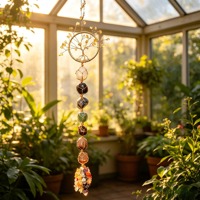 Décoration suspendue en cristal pour fenêtre, parfaite pour la réflexion de la lumière arc-en-ciel et l'énergie positive, décoration intérieure artisanale fabriquée en Inde