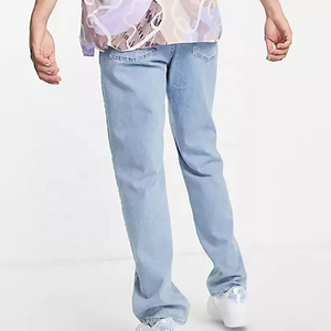 Fashion Designer Denim <b>Jeans</b> High Street Sand Snow Scratch Vintage Washing Solid Autumn Summer <b>Men</b> Streetwear Washed Pant - Product Image 3