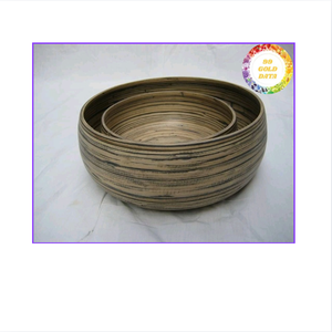 Cuenco de bambú tejido a mano de bambú natural de origen vietnamita adecuado para servir ensaladas y vajilla ecológica - Product Image 4