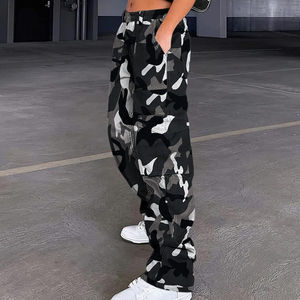 2026 New Fashion Casual Custom Logo Printed Wide Leg Cargo Trouser Best Selling Casual Wear Women Cargo Trouser OEM Service - Product Image 5