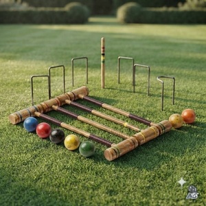Juego de Croquet para Jardín, Equipo Profesional para Juegos en el Césped, Construcción de Madera Resistente, Colección Premium para Recreación Familiar - Product Image 6