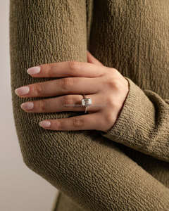 Proveedor de joyería fina Mujeres Compromiso Regalos de lujo CVDDiamond 10K Oro sólido F quilates Todo corte Anillo de diamante cultivado en laboratorio mejor - Product Image 1