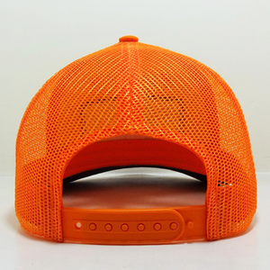 หมวกแก๊ปตาข่ายสีส้มนีออนคุณภาพสูงขายส่ง ปักโลโก้ตามสั่ง หมวกทรง Trucker ระบายอากาศได้ดี 6 แผง สำหรับผู้ชายและผู้หญิง - Product Image 5