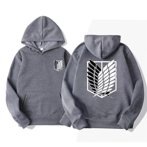 เสื้อฮู้ด Attack On Titan Wings Of Freedom สีดำสำหรับผู้ชาย แบบสวม มีกระเป๋า - Product Image 4