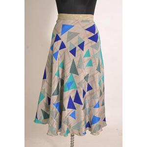 Women's Handmade Vintage <b>Silk</b> Floral Maxi Wrap <b>Skirt</b> Custom Design - Product Image 2