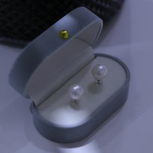 ต่างหูทรงสี่เหลี่ยมแบบย้อนยุคประดับมุกจูจี้ 14k ทองคำแท้ พร้อมเพชรซิคอเนีย 7-7.5 มม. ประกายมุกเต็มเม็ด - Product Image 4