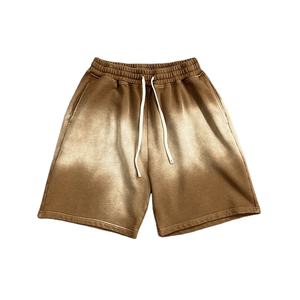 Short de sport décontracté pour homme, léger, vintage, effet soleil, tissé, motif solide, jogging, streetwear - Product Image 2