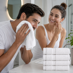 Ensemble de serviettes de bain et de toilette en bambou compressé 100% écologique, couleur unie, logo personnalisé, séchage rapide, pour usage domestique et hôtelier - Product Image 1