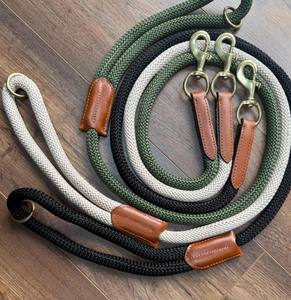 Correa de cuero para perro, correa de paracord para perro, hecha a mano - Product Image 3