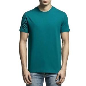 T-shirt en coton à manches courtes pour homme, col rond, couleurs unies, style décontracté, vente en gros - Product Image 1