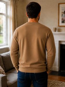 Sweat-shirt pour homme en coton 100% - Streetwear - Vente en gros personnalisée - OEM - Fabrication directe - Hiver - Coupe classique - Uni - Product Image 2