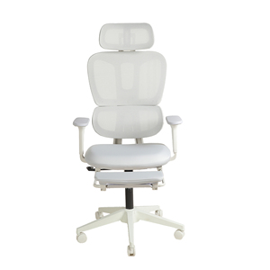 Chaise de bureau ergonomique confortable avec repose-pieds, dossier haut, soutien lombaire dynamique, appuie-tête 2D réglable, pour bureau à domicile - Product Image 1