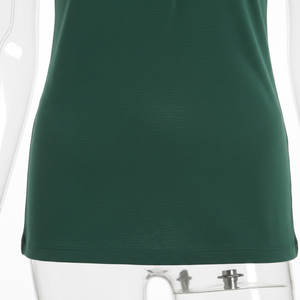 Camiseta de manga corta con cuello en V para mujer, transpirable, con estampado digital, tela de algodón, corte ajustado, para verano, informal, básica. - Product Image 4