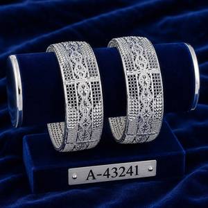 Traditional Indian Trendy Geometric Gold Plated Alloy Wide Cuff Kada Bangle | Wedding & Party Wear A-43239 - Product Image 4
