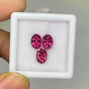 Turmalina Rosa Natural, Corte Ovalado, Par de Piedras Preciosas Sueltas, Facetadas, Alta Claridad, para Joyería, Venta al Por Mayor - Product Image 1