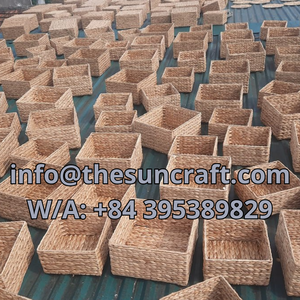 Sustainable Seagrass Tray Handwoven Storage <b>Basket</b> For Upscale Hotel Guest Amenities And <b>Bathroom</b> Essentials - Product Image 4