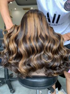 Extensiones de Cabello Remy Ondulado VNHL al por Mayor, Trama Única, Encaje HD Oscuro, 3 Tonos, Cabello Vietnamita de Alta Calidad, Grado 1, 100g - Product Image 4
