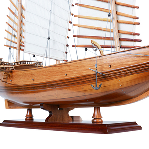 Modelo de Barco Chino de Madera, Miniatura Tradicional Vintage para Decoración Náutica del Hogar, Regalo Empresarial, 68.6Lx17.8Wx62.23H cm - Product Image 4