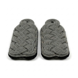 Custom General Officer Shoulder <b>Boards</b> with <b>Light</b> Grey Piping Premium Embroidered Duty Uniform Epaulettes - Product Image 3