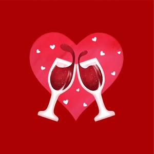 Carte de vœux 3D pop-up Champagne Saint-Valentin, faite à la main, cadeau artisanal en papier pour couple - Product Image 5