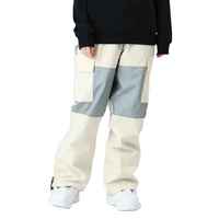Pantalon de ski cargo unisexe personnalisé, chauffant, respirant, imperméable, coupe-vent, écologique, style baggy, surdimensionné