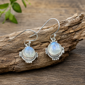 925 Sterling Silver Rainbow Moonstone <b>Dangle</b> <b>Earrings</b> Rose <b>Gold</b> Yellow <b>Gold</b> Plated Handmade Boho Gemstone Drop <b>Earrings</b> Women - Product Image 5