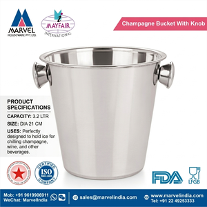 Kitchen Tabletop High Quality Modern 21CM Stainless Steel Mirror Polish Chrome Finish Eco-Friendly Food Contact Safe Wine <b>Cooler</b> - Product Image 2