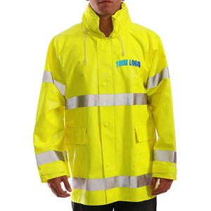 Hi Vis Reflective Safety <b>Jacket</b> with Multiple Pockets Waterproof Protective Clothing for Outdoor <b>Workers</b> - Product Image 5