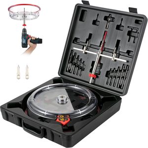 Kit Fresa a Tazza HSS Regolabile 40-300 mm con Protezione Antipolvere in PC e Due Punte Sostituibili per Metallo - Product Image 1