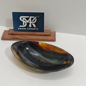 Porte-savon ovale en corne de buffle de qualité supérieure, fait main, poli, avec trous de drainage, accessoires de salle de bain de luxe, décoration intérieure - Product Image 5