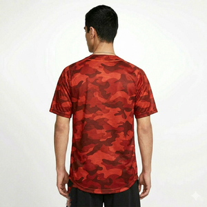 Maillots de baseball camouflage pour hommes, manches courtes, col en V, entièrement boutonnés - Product Image 2