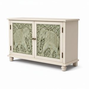 High on Demand <b>Rustic</b> Elephant Pattern Wooden Storage <b>Cabinet</b> for Living Room Bedroom Available at Factory Price - Product Image 1