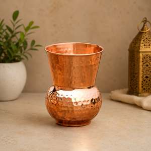 Gobelet en cuivre pur martelé écologique – Bénéfices ayurvédiques pour la santé – Vaisselle pour la maison, les mariages, les hôtels – Verre en cuivre - Product Image 1
