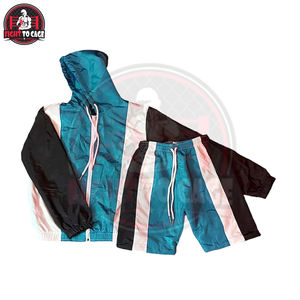 Casual Hip-Hop Modern Outdoor Hooded Streetwear Contrast Panel Custom Color-Block Breathable Water Resistant <b>Windbreaker</b> Jacket - Product Image 3