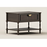 Table de chevet en bois de frêne de qualité supérieure, fabriquée à la main, avec tiroir de rangement, pour chambre à coucher ou appartement, disponible pour une livraison mondiale