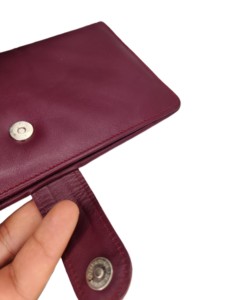 Portefeuille pour homme en cuir véritable, haute qualité, long, avec plusieurs emplacements pour cartes, sécurité RFID, doublure douce et résistante, fermeture à bouton-pression, logo personnalisé - Product Image 3