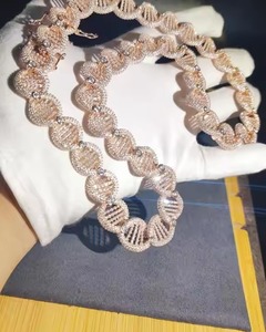 Trendy 925 <b>Silver</b> IGI Certified Cuban Link Chain Fully Iced Luxury Hip Hop Customized Jewelry Best Wedding Gift for Unisex - Product Image 2