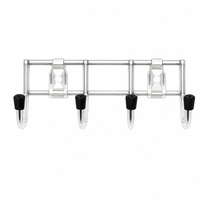 Wall Mounted Coat Rack Metal <b>Over</b> the <b>Door</b> <b>Hook</b> Organizer 4 <b>Hook</b> Entryway Storage Rack - Product Image 1
