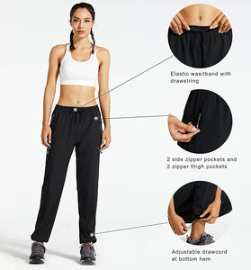 Pantalones de Senderismo Tipo Cargo para Mujer, Ligeros, de Secado Rápido, Capri, Deportivos, Casuales, para Exteriores, con Bolsillos con Cremallera - Product Image 4